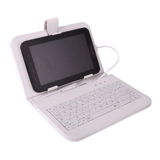   leather case w standard usb keyboard for 7 inch android tablet pc new