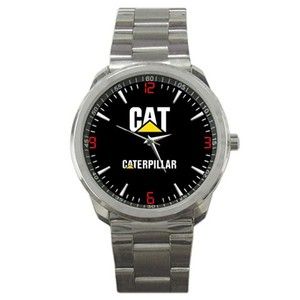 New Caterpillar Cat Logo Custom Mens Sport Metal Watch