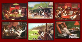 Poker Dogs Postcards Set 2 Cash Coolidge Art New