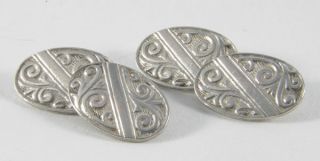 Antique Vintage Victorian Edwardian Sterling Silver Cufflinks