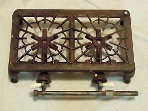    GRISWOLD 402 Cast Iron Tabletop 2 two burner gas stove hotplate