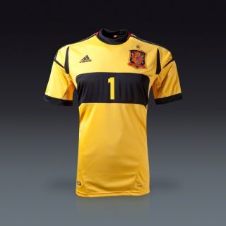 Spain Home Soccer 1 Casillas Jersey Euro 2012 Size Medium