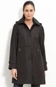 Andrew Marc New York Caroll Raincoat Jacket w Zip Out Liner XS Black $ 