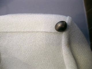 Castleberry White Skirt Suit Buttons Shoulder Mock Turtle Neck Sz 14 P 