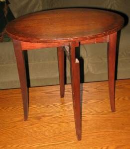 Small Oval Wood Folding Table Vintage by Castlewood KY