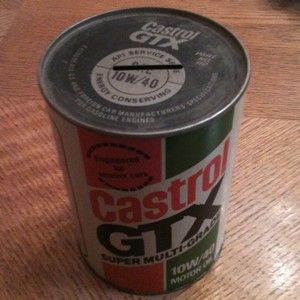 Vintage Castrol GTX 10W 40 Oil Can Bank