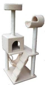 Deluxe 52 Cat Tower Tree w Condo Scratcher Furniture