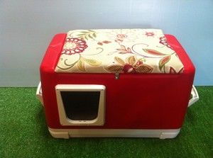 OUTDOOR CAT HOUSE CAT POD with TOP CUSHION HOUSE SHELTER BED