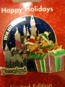 Disney Sleeping Beauty Castle Holiday Chip Dale Pin New