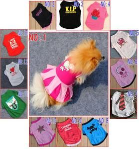 Pet Dog Cat Clothes Clothing T Shirts T Shirt Summer Apparel Dog Vest 