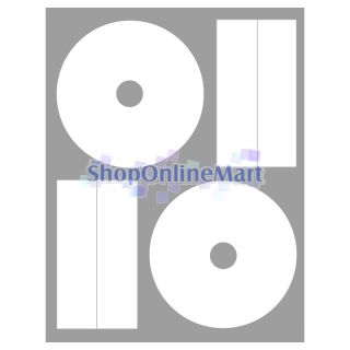   Glossy Laser / Inkjet White CD/DVD Label (50 Sheets) Full Coverage 22