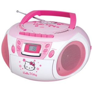 Hello Kitty CD Player Boombox Stereo Cassette Radio New