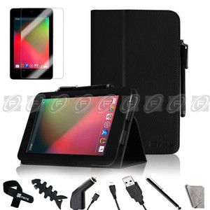   Folio Stand Case Cover+Stylus for Google Nexus 7 7 Inch Tablet