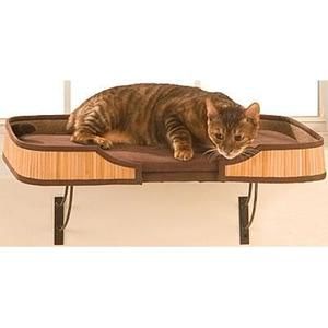 Bamboo Small Pet Cat Window Perch Comfortable Shelf Bed Seat Platform 