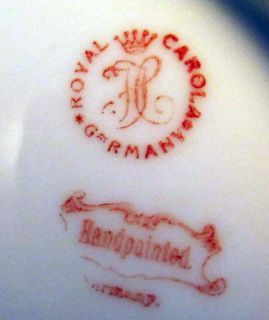 Lot 2 Antique German Bavarian Porcelain Cabinet Fruit Transfer Plates 