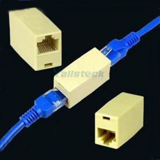 New RJ45 Cat 5 5e Ethernet LAN Cable Joiner Coupler Connector Free 