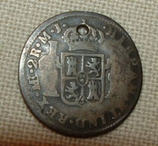 1775 carolus 111 del gratia hispan coin silver