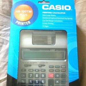 Casio Desktop Printing Calculator HR 100TM Plus 2 Color