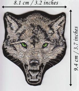Wolf Iron Sew On Patch Transfer embroidered Badge