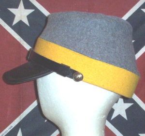 Kepi Hat Cavalry Yellow Stripe C s A 1st Pattern Three Sizes XL LG Med 