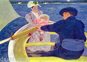 Mary Cassatt The Boat Travel 14 Ct Needlepoint Canvas