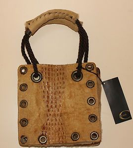 JUST CAVALLI Handbag in Leather and Fur Sz S by Roberto Cavalli Cute 
