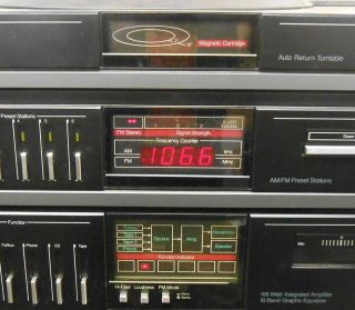MCS Am FM Stereo Radio Dual Cassette Belt Drive Turntable 683 2252 