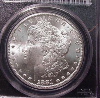 CARSON CITY 1881 CC Morgan Silver Dollar PCGS Mint State 64+