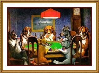   Poker A Friend in Need by Coolidge Counted Cross Stitch Chart