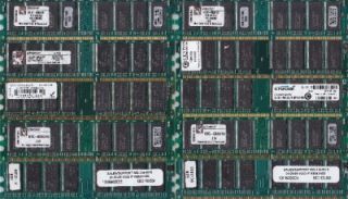 Assorted Memory 1GB DDR Memory/RAM (10 Sticks)