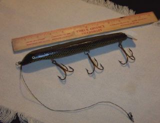 welcome this auction is for a huge vintage wooden fishing lure 