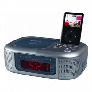 Emerson iPod Dock Alarm Clock Radio CD Player New