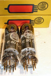 Pair of Valvo E80CC Matched Excellent 12AX7 Replacement
