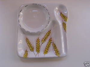 Hand Crafted Ceramic Spoon Rest A Andreucci Italy Wheat