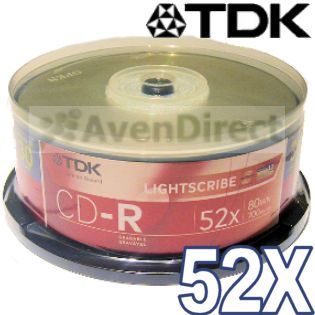   Lightscribe 52X v1.2 Gold Surface 700MB 80min CD R CD Fast Shipping