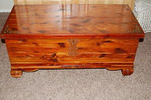 Antique Solid Cedar Chest w/Copper Accents Forest Park Line  36 in 