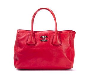 Chanel Executive Cerf Leather Tote Handbag