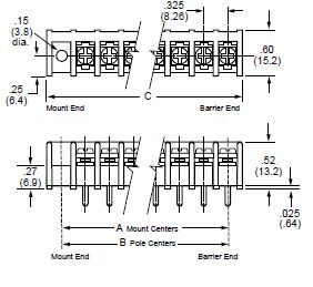  Terminal Block Barrier Strips 15A PCB Connectors Electrical