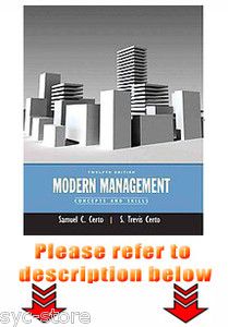 Modern Management Concepts and Skills 12E by Certo 12th Edition