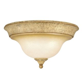   Light Lg Flush Mount Ceiling Lighting Fixture, Gold Brass, Sand Glass