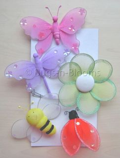   decor BUTTERFLY DRAGONFLY LADYBUG BEE DAISY MOBILE flower ceiling girl