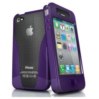 iSkin UNSLVU4 PE Solo Vu Skin Case for Apple iPhone 4S 4 4G Purple 