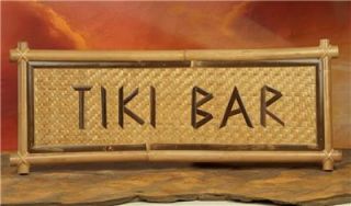 Bamboo Tiki Sign Tiki Bar Hawaiian Bar Design Luau BBQ Beach Decor 