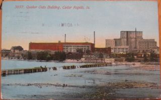 1911 Postcard Quaker Oats Building  Cedar Rapids, Iowa