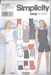 Simplicity 5165 Classic Pants Shorts Skirt Tops 4 10