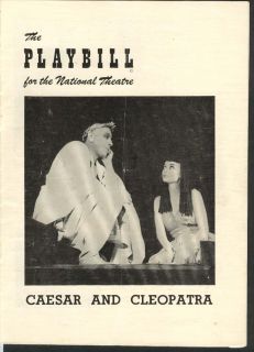   and Cleopatra Playbill 4/3/50 Cedric Hardwicke Lilli Palmer National