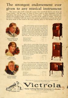 1925 Ad Victrola Victor Talking Machine Cabinet Nipper   ORIGINAL 