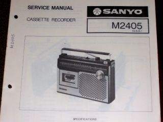 sanyo m2405 cassette recorder service parts manual