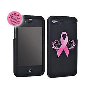 Breast Cancer Awareness Pink Ribbon iPhone 4 s 4 Hard Case by PureGear 