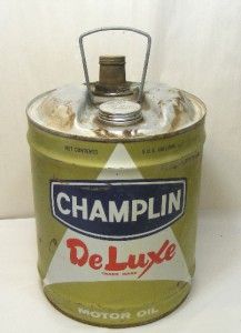 vintage 5 gallon can oil champlin 1966